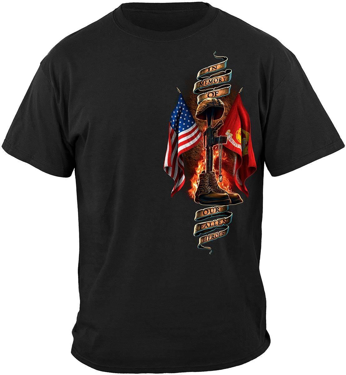 USMC Home Of The Free Because Of The Brave Hoodie - Military Republic