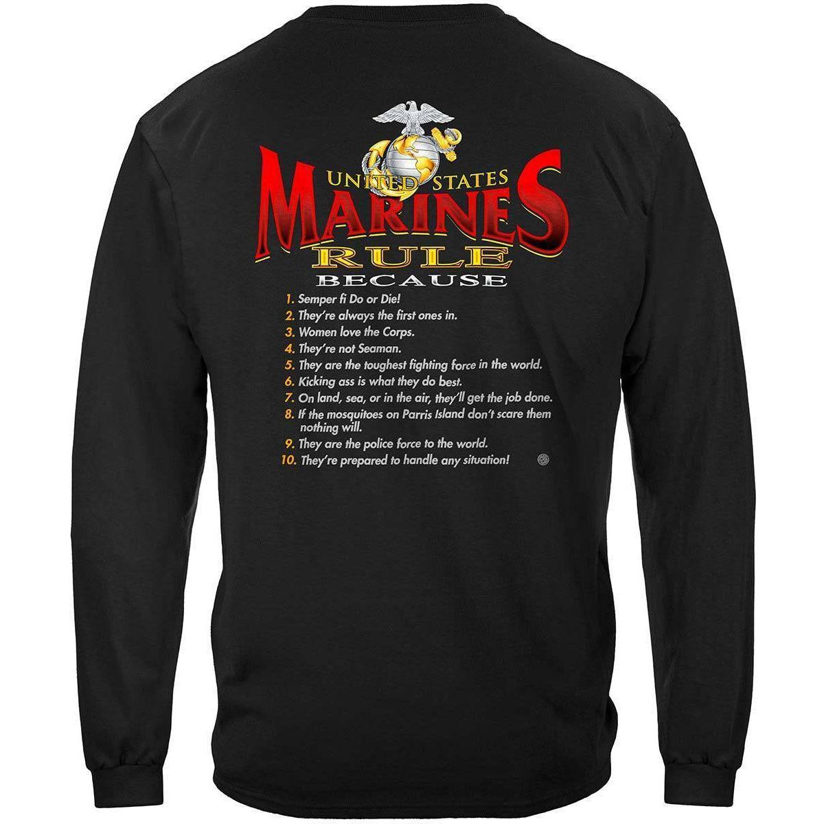 USMC Marines Rule Long Sleeve - Military Republic