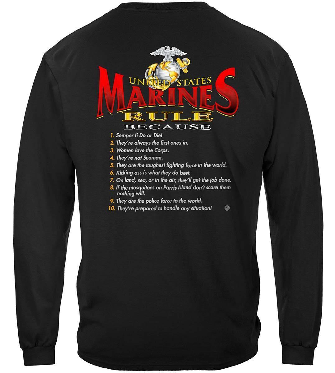 USMC Marines Rule Hoodie - Military Republic