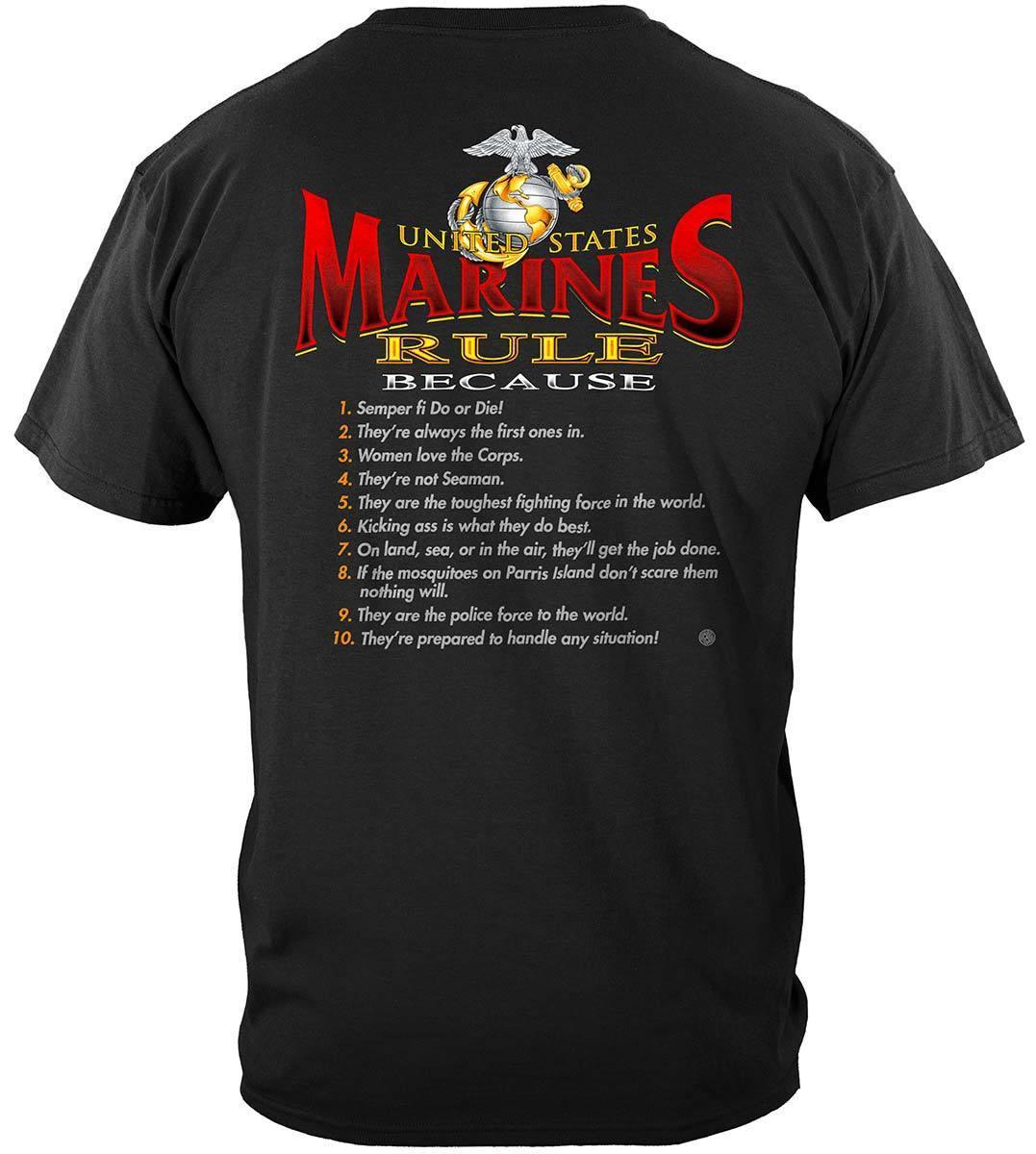 USMC Marines Rule Hoodie - Military Republic