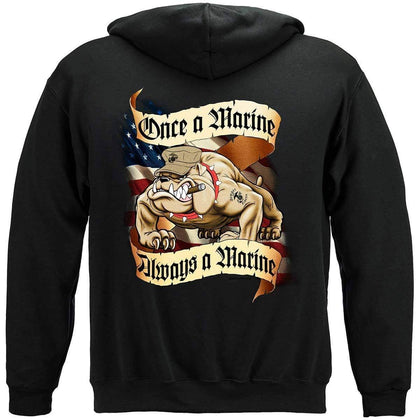 USMC Once A Marine Always A Marine Hoodie - Military Republic