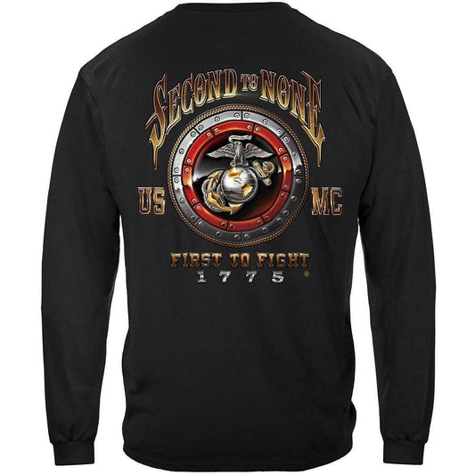 USMC Second To None Long Sleeve with EGA Logo - Military Republic