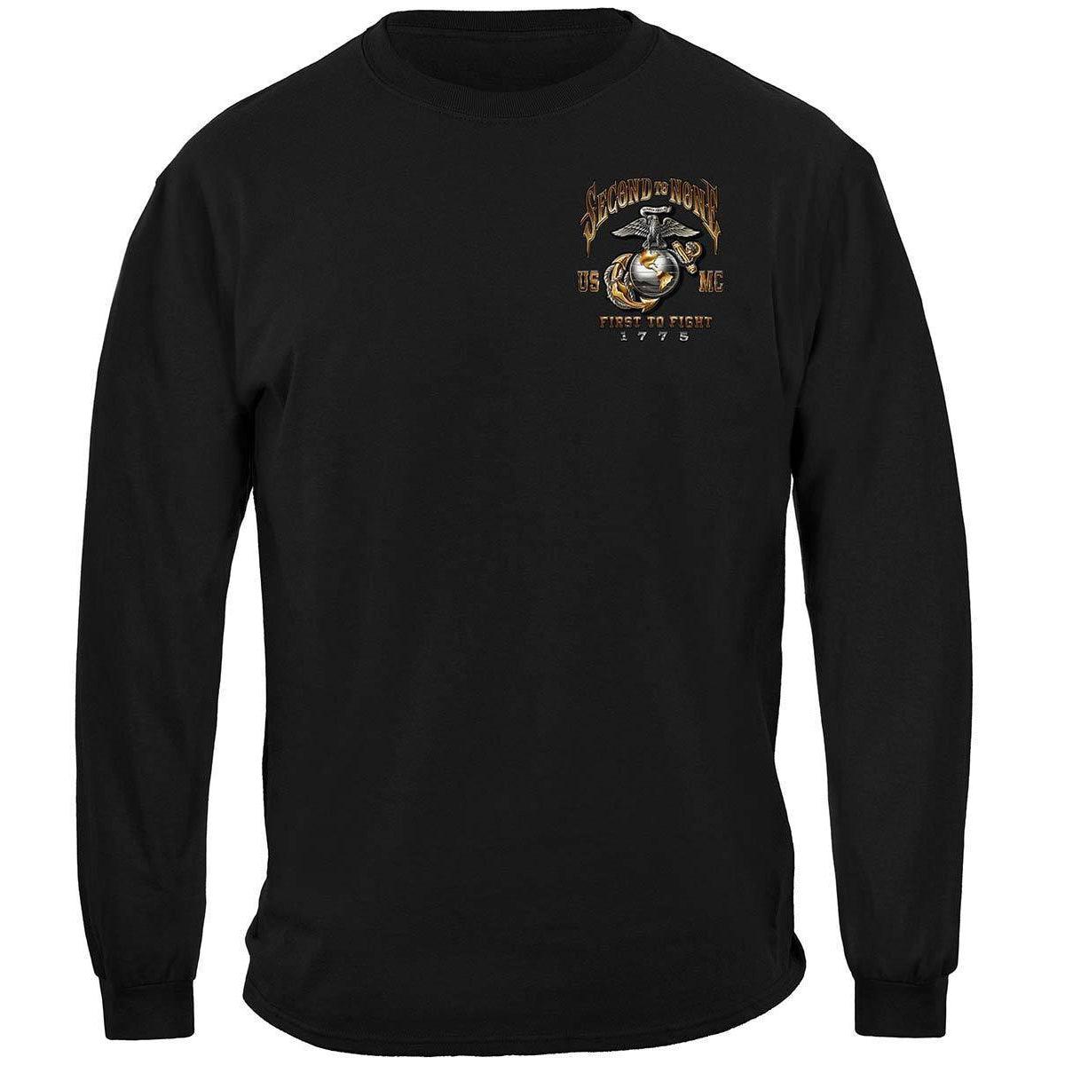 USMC Second To None Long Sleeve with EGA Logo - Military Republic