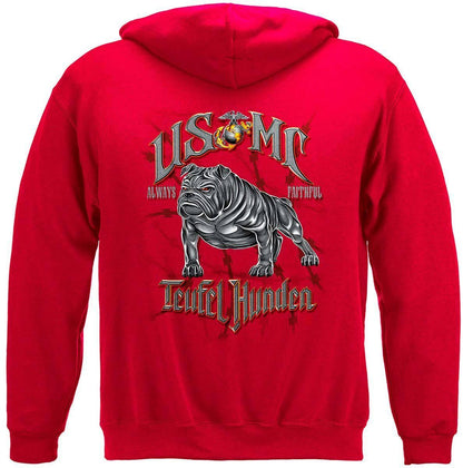 USMC Teufel Hunden Hoodie - Military Republic