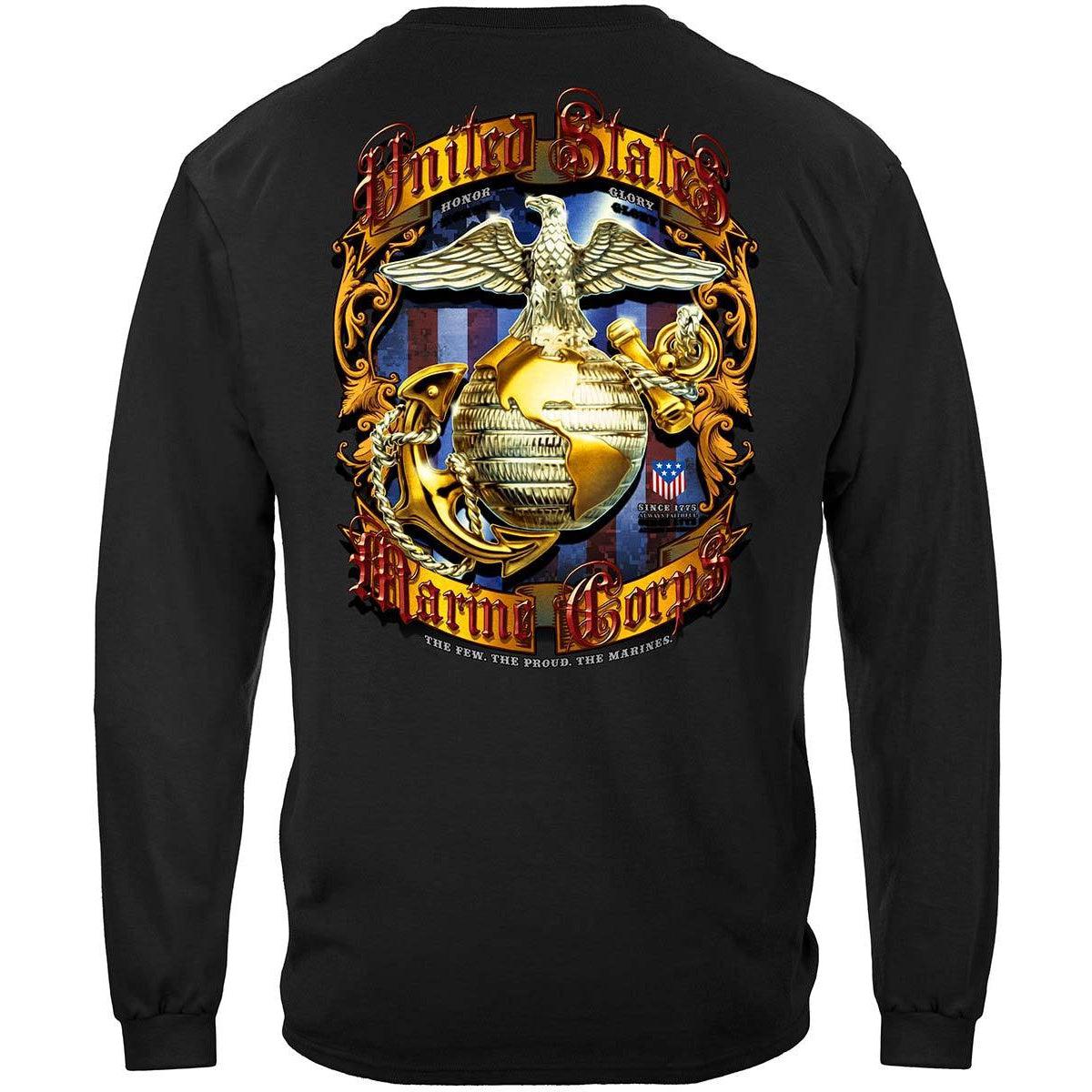 USMC Traditional Foil Hoodie - Military Republic