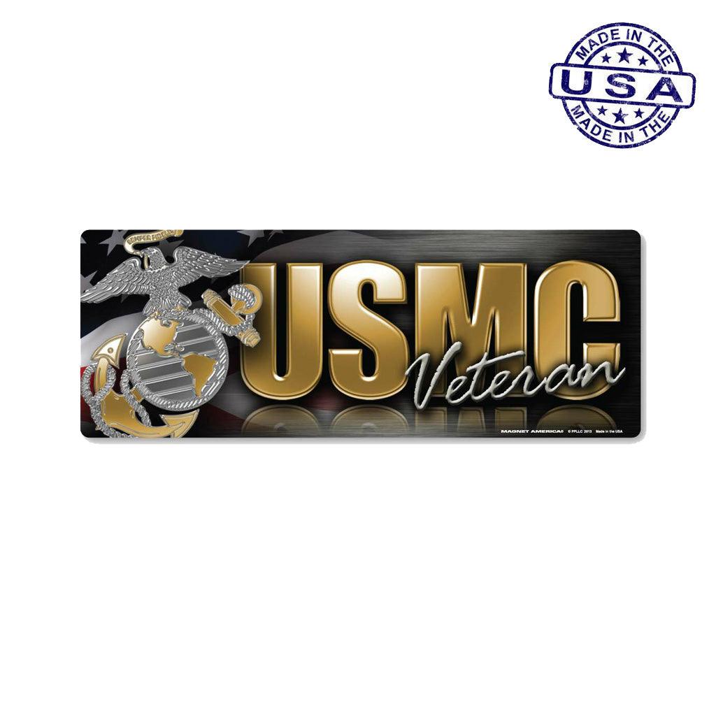 United States Marines Veteran Bumper Strip Magnet (7.75" x 2.88") - Military Republic