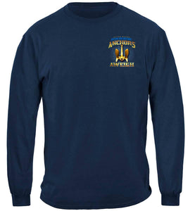 US NAVY Anchors Aweigh Defend And Destroy Premium Hoodie - Military Republic