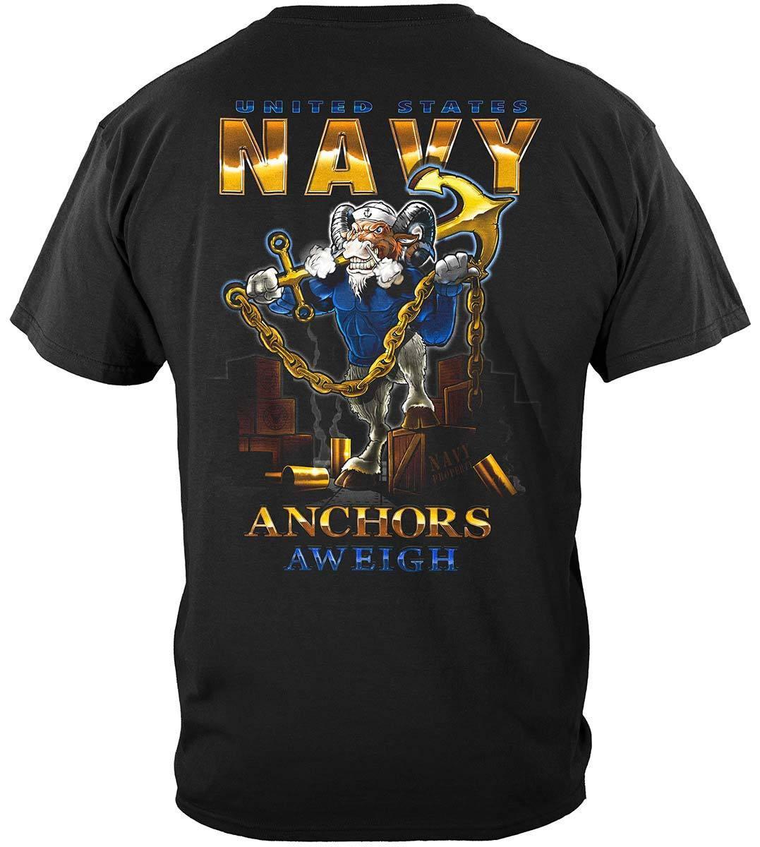 US NAVY Goat Locker United States Navy Anchor Aweigh USN Premium Hoodie - Military Republic