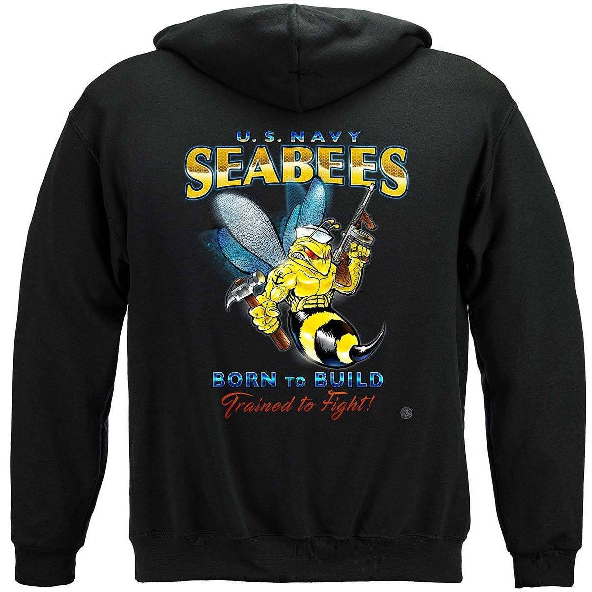US NAVY Sea Bees United States Navy USN Born To Build Premium T-Shirt - Military Republic