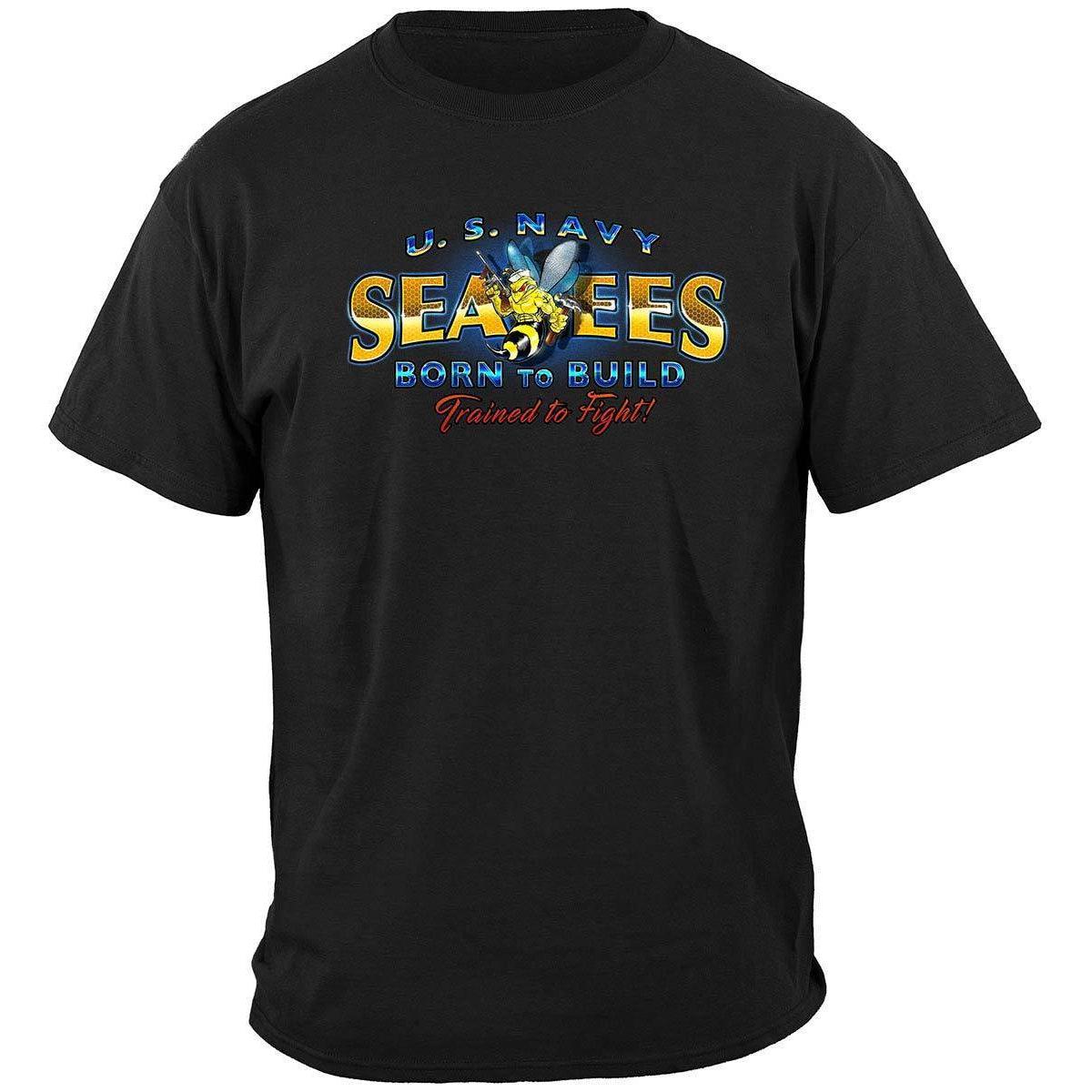 US NAVY Sea Bees United States Navy USN Born To Build Premium Long Sleeve - Military Republic