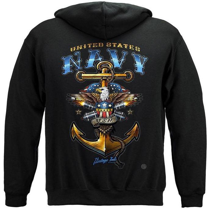 US NAVY Vintage Tattoo United States Navy USN Premium Long Sleeve - Military Republic