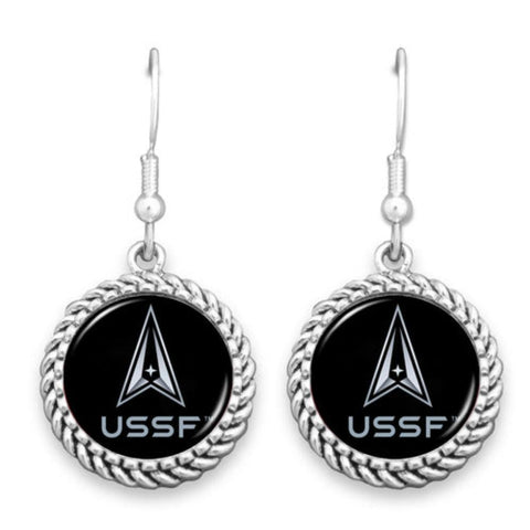 us-space-force-logo-rope-edge-earrings