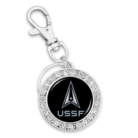 us-space-force-round-crystal-key-chain