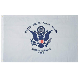 U.S. Coast Guard Nylon Outdoors Flag - Sizes 2'x3'/ 3'x5'/ 4'x6'/ 5'x8' /6'x10' - Military Republic