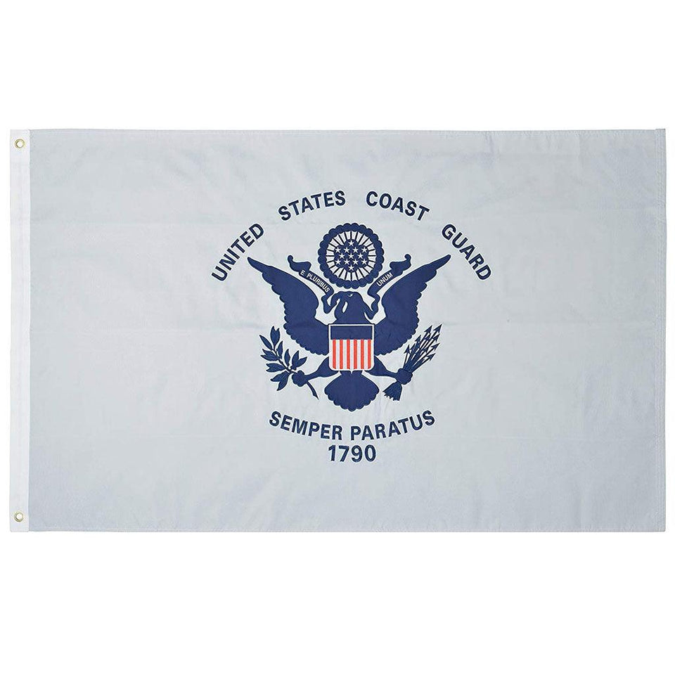 U.S. Coast Guard Nylon Outdoors Flag - Sizes 2'x3'/ 3'x5'/ 4'x6'/ 5'x8' /6'x10' - Military Republic
