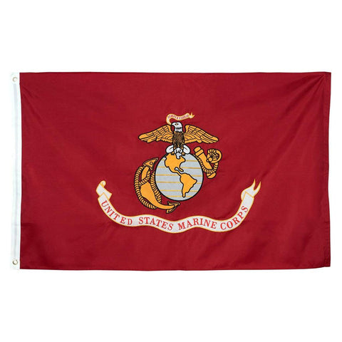 U.S. Marine Corps Nylon Outdoors Flag- Sizes 2'x3'/ 3'x5'/ 4'x6'/ 5'x8' /6'x10' - Military Republic