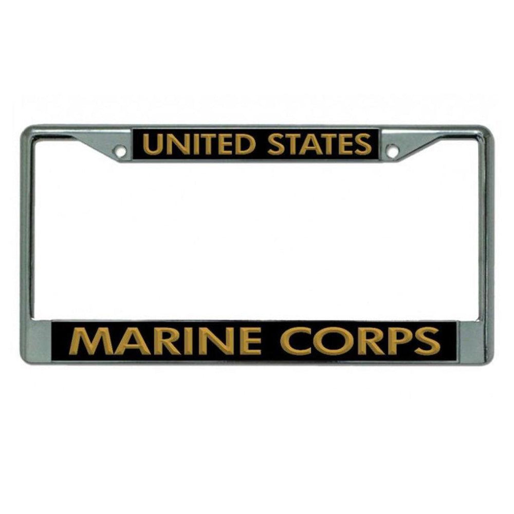 United States Marine Corps Chrome License Plate Frame - Military Republic