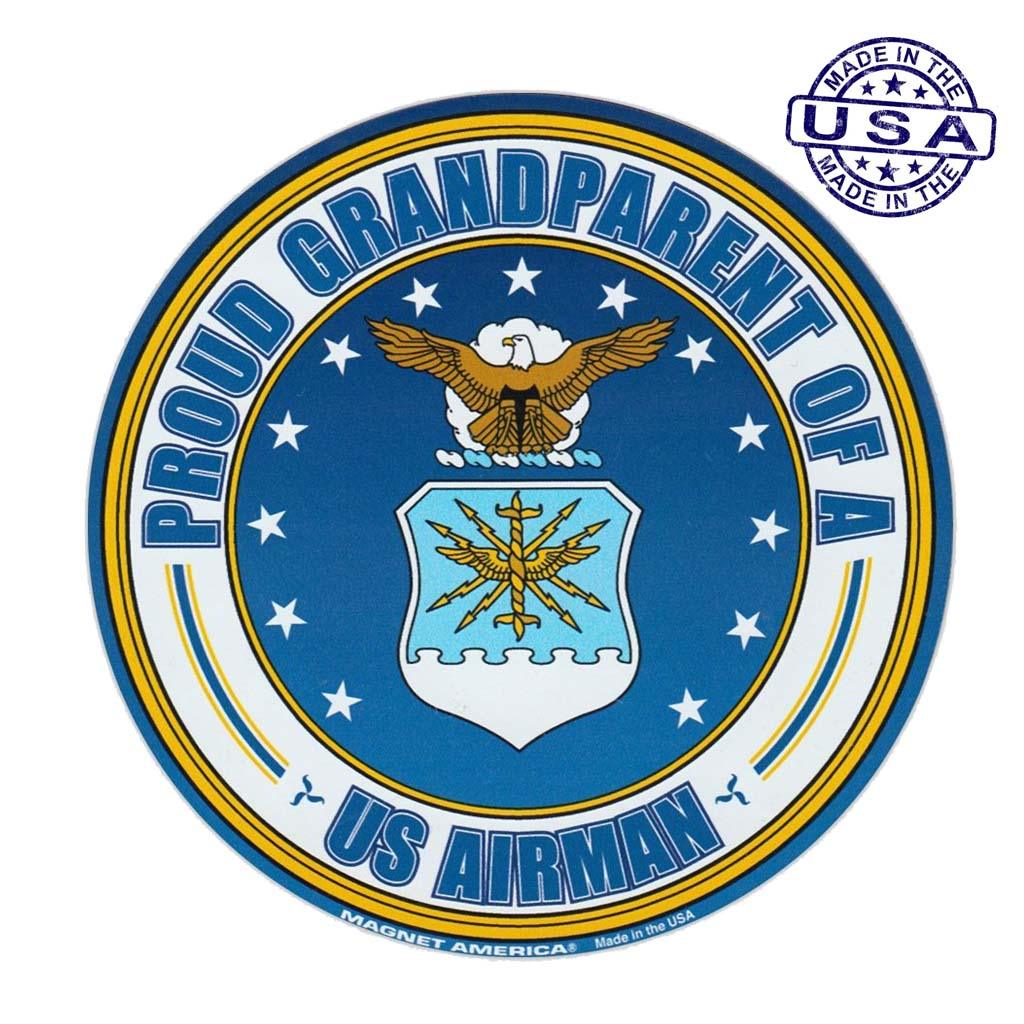 United States Air Force Proud Grandparent of a US Airman Magnet  5" - Military Republic