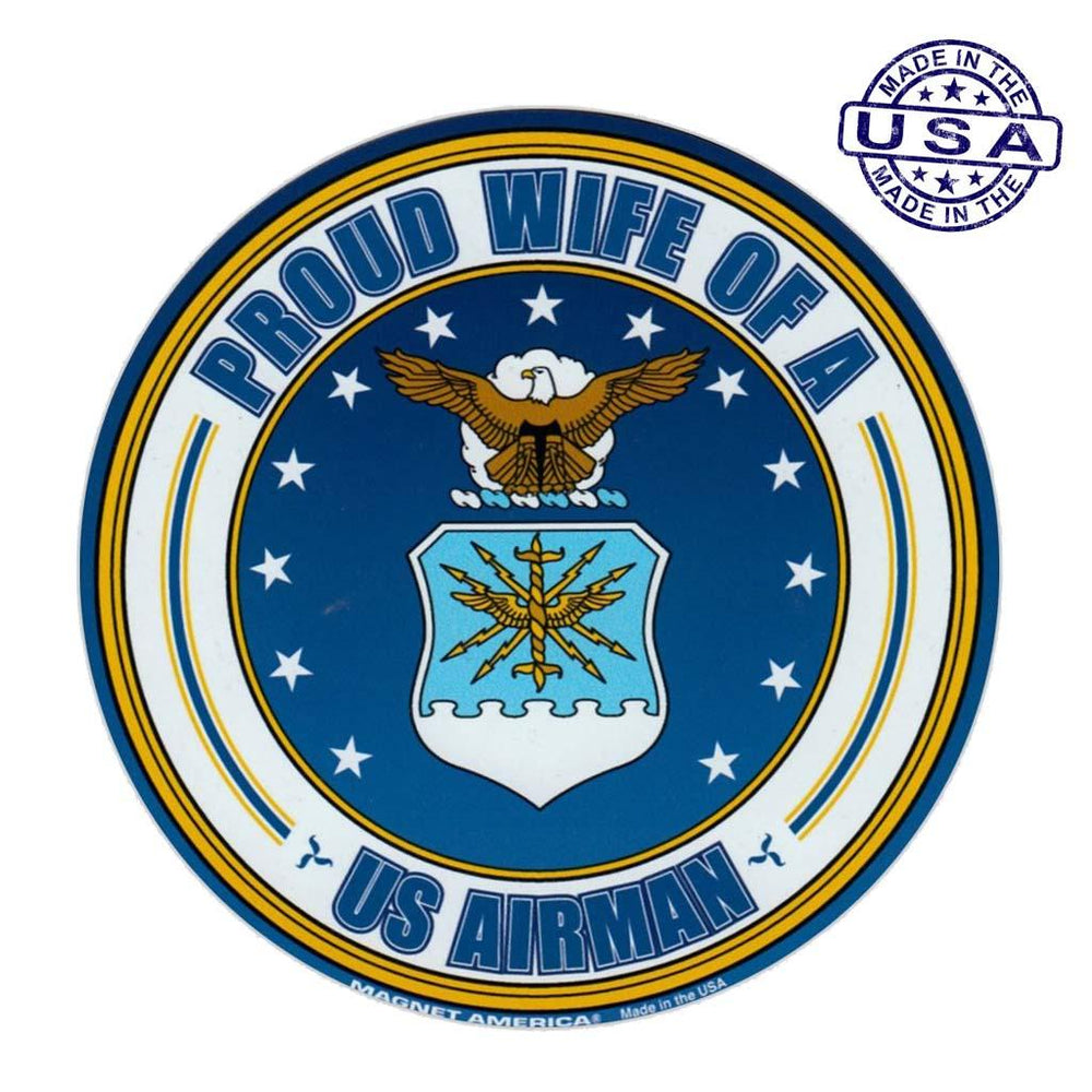 United States Air Force Proud Husband of a US Airman Magnet Round 5