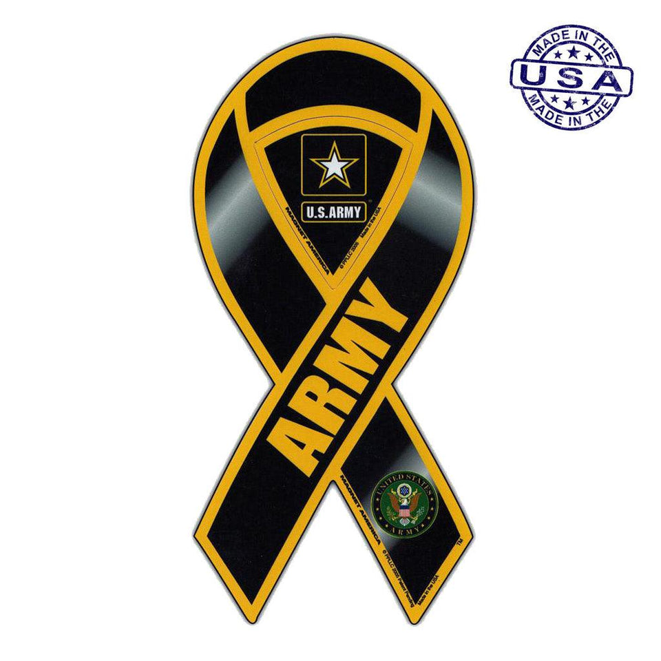 United States Army Black Magnet Ribbon 4" x 8" - Military Republic
