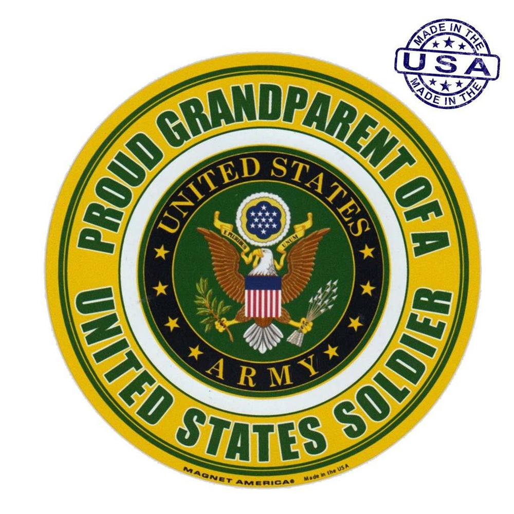 United States Army Proud Grandparent of a Soldier Magnet Round 5