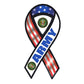 United States Army White Magnet Ribbon 4" x 8" - Military Republic