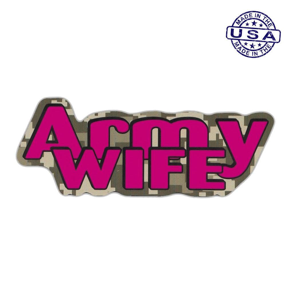 United States Army Wife Magnet Word 2.25" x 6.5" - Military Republic