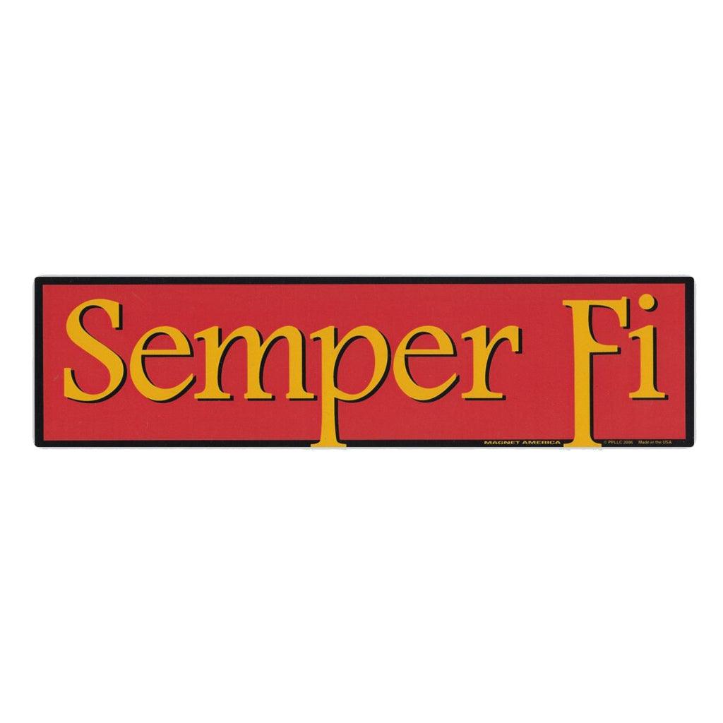 United States Marines Semfer Fi Bumper Strip Magnet (10.88" x 2.88") - Military Republic
