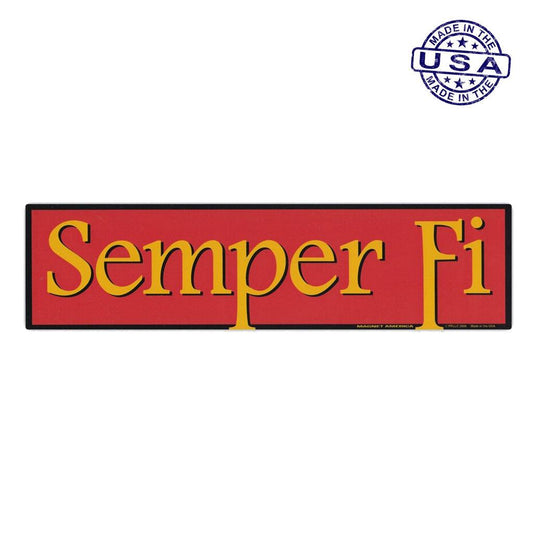 United States Marines Semfer Fi Bumper Strip Magnet (10.88" x 2.88") - Military Republic