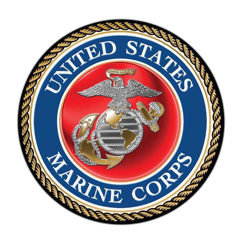 United States Marine Large Door Magnet Corps Magnet Round 11.5" - Military Republic