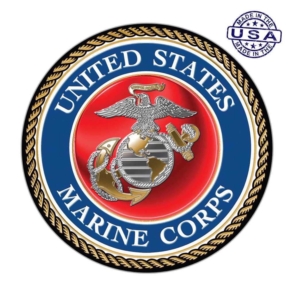 United States Marine Large Door Magnet Corps Magnet Round 11.5" - Military Republic