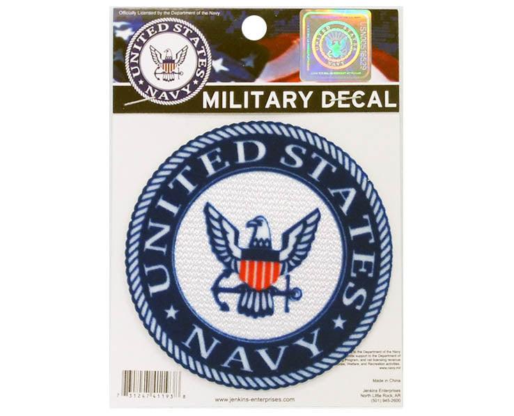 United States Navy Logo Flocked Decal - Military Republic