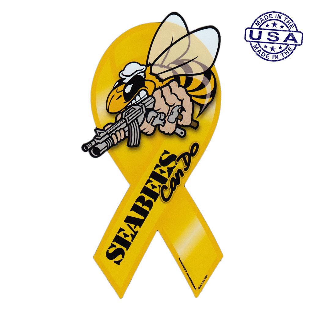 United States Navy Seabees Can Do Magnet Ribbon 4" x 7.88" - Military Republic