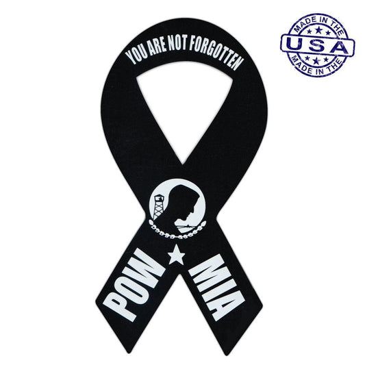 United States Patriotic POW MIA Not Forgotten Magnet Ribbon 4" x 8" - Military Republic