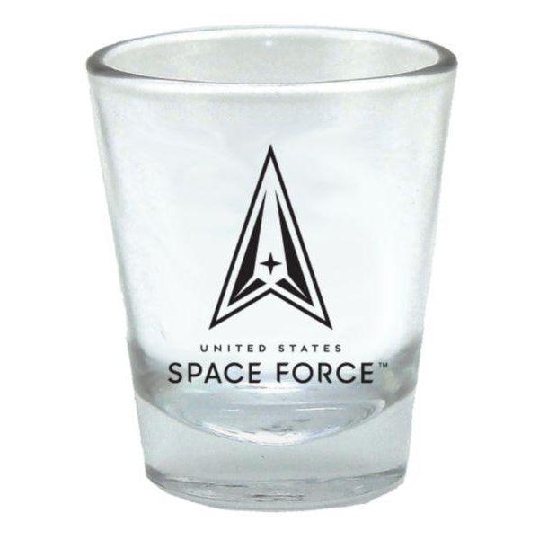 United States Space Force Logo on Clear 2 oz. Shot Glass - Military Republic