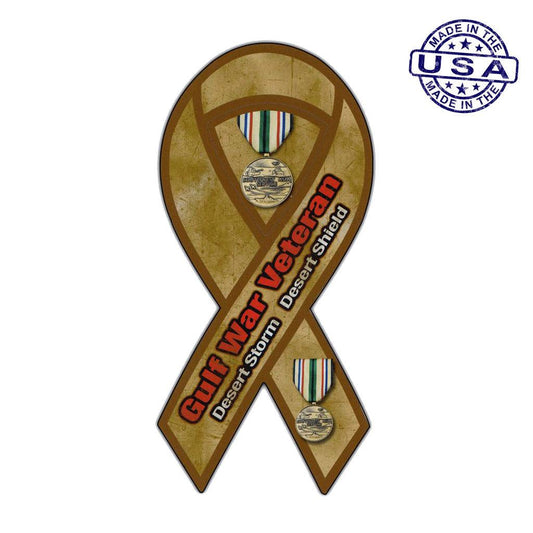 United States Veteran Gulf War Magnet Ribbon  4" x 8" - Military Republic