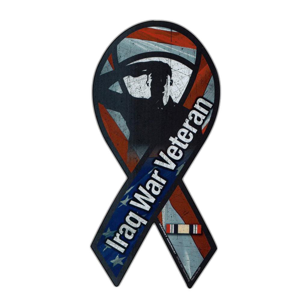 United States Veteran Iraq War Magnet Ribbon 4" x 8" - Military Republic