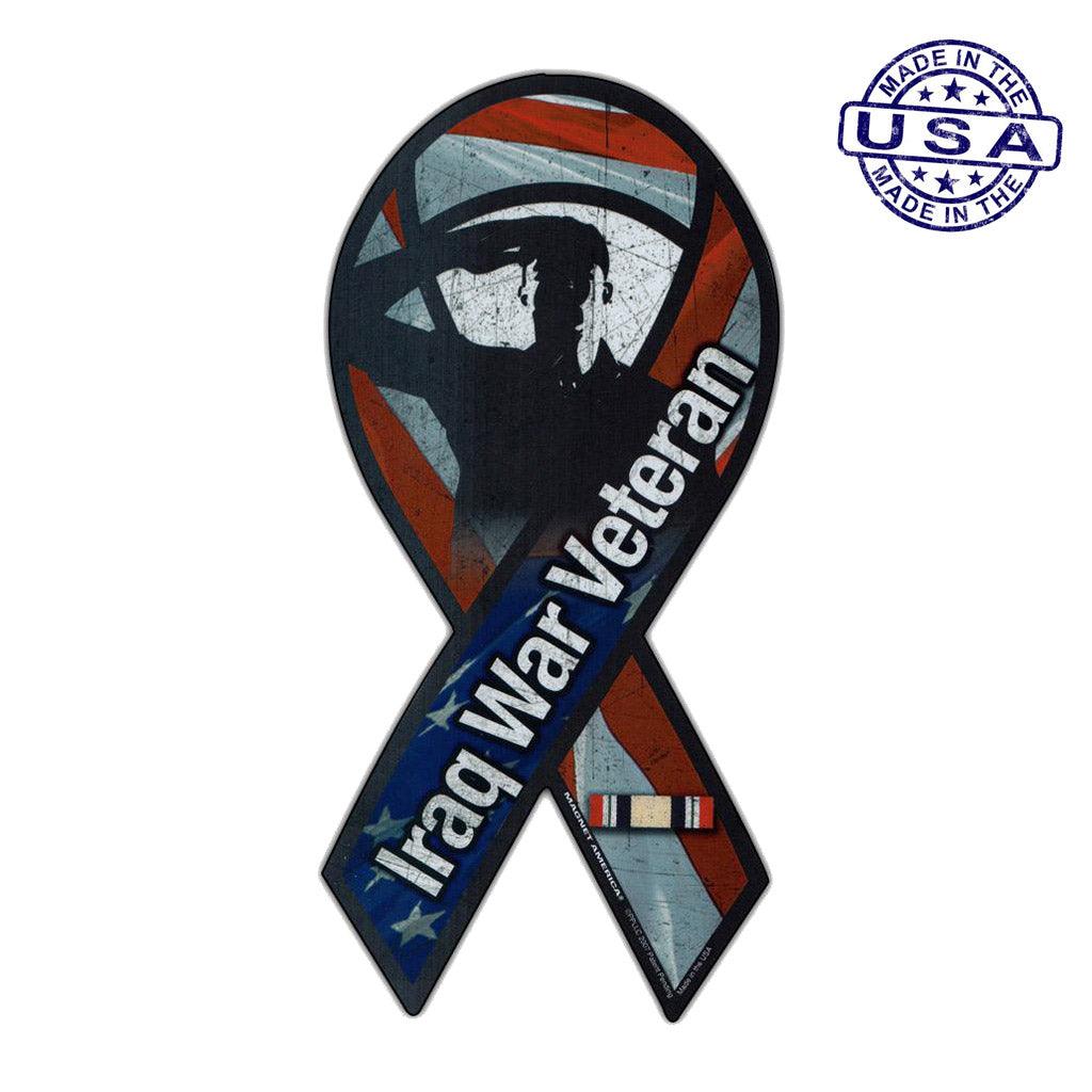 United States Veteran Iraq War Magnet Ribbon 4" x 8" - Military Republic