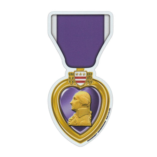 United States Veteran Purple Heart Ribbon (Medal) Magnet 2.5" x 5.25" - Military Republic