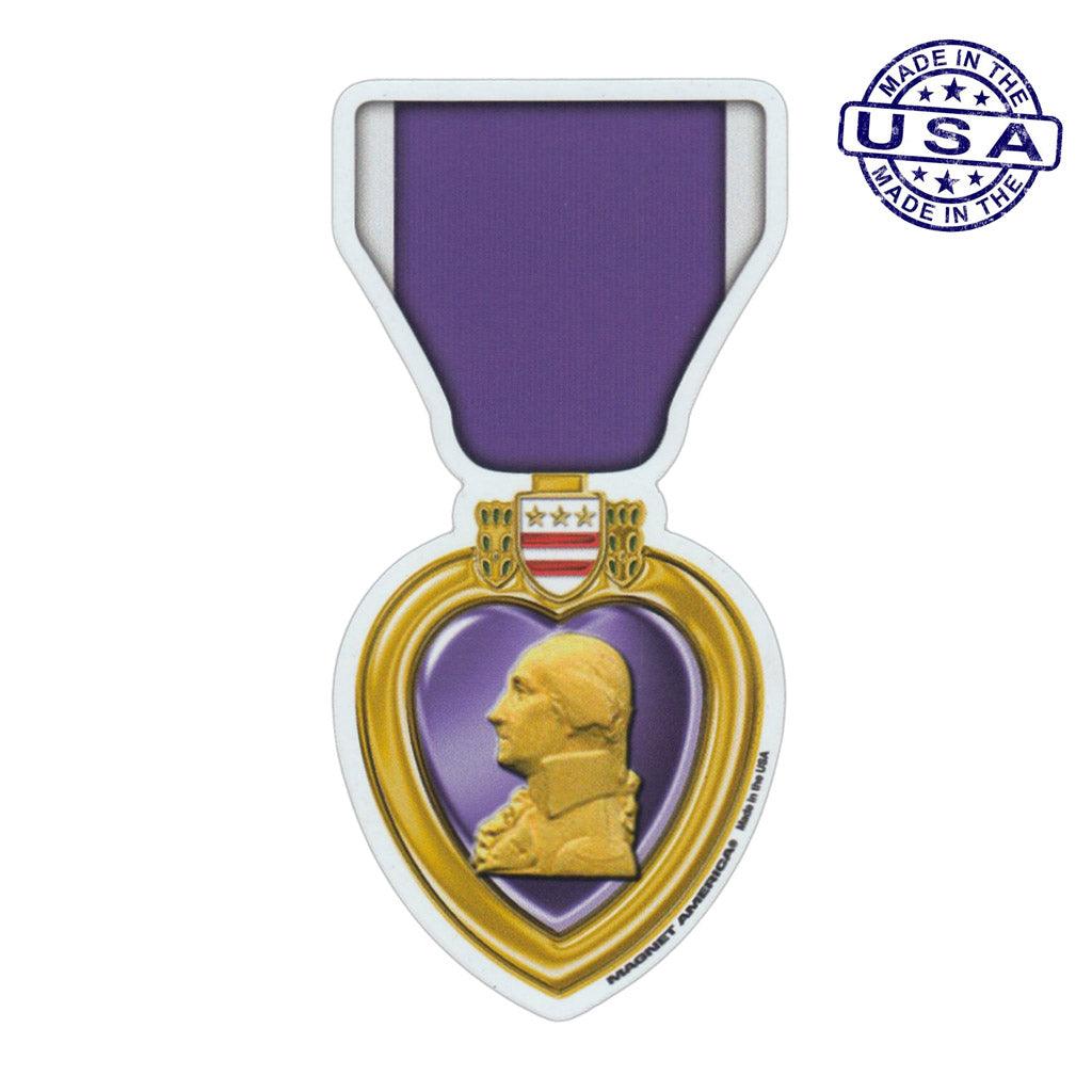 United States Veteran Purple Heart Ribbon (Medal) Magnet 2.5" x 5.25" - Military Republic
