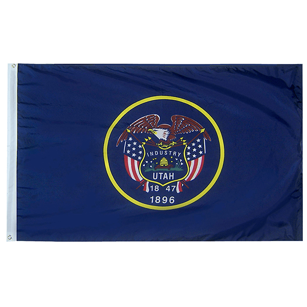 Utah State Nylon Outdoors Flag- Sizes 2' to 10' Length - Military Republic