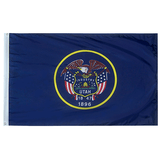 Utah State Nylon Outdoors Flag- Sizes 2' to 10' Length - Military Republic