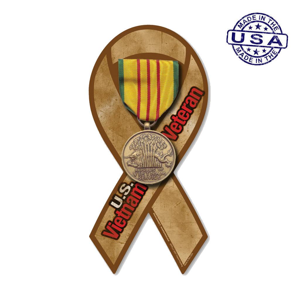 United States Veteran Vietnam Service Ribbon Magnet (3.88" x 8") - Military Republic