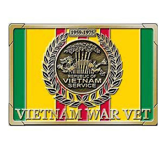 Vietnam Veteran Service Ribbon 3-3/8" Belt Buckle - Military Republic