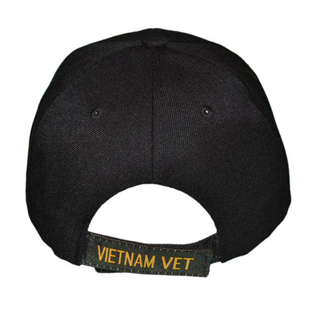 Vietnam Veteran Military Cap with Large Font Veteran Embroidery on side - Military Republic
