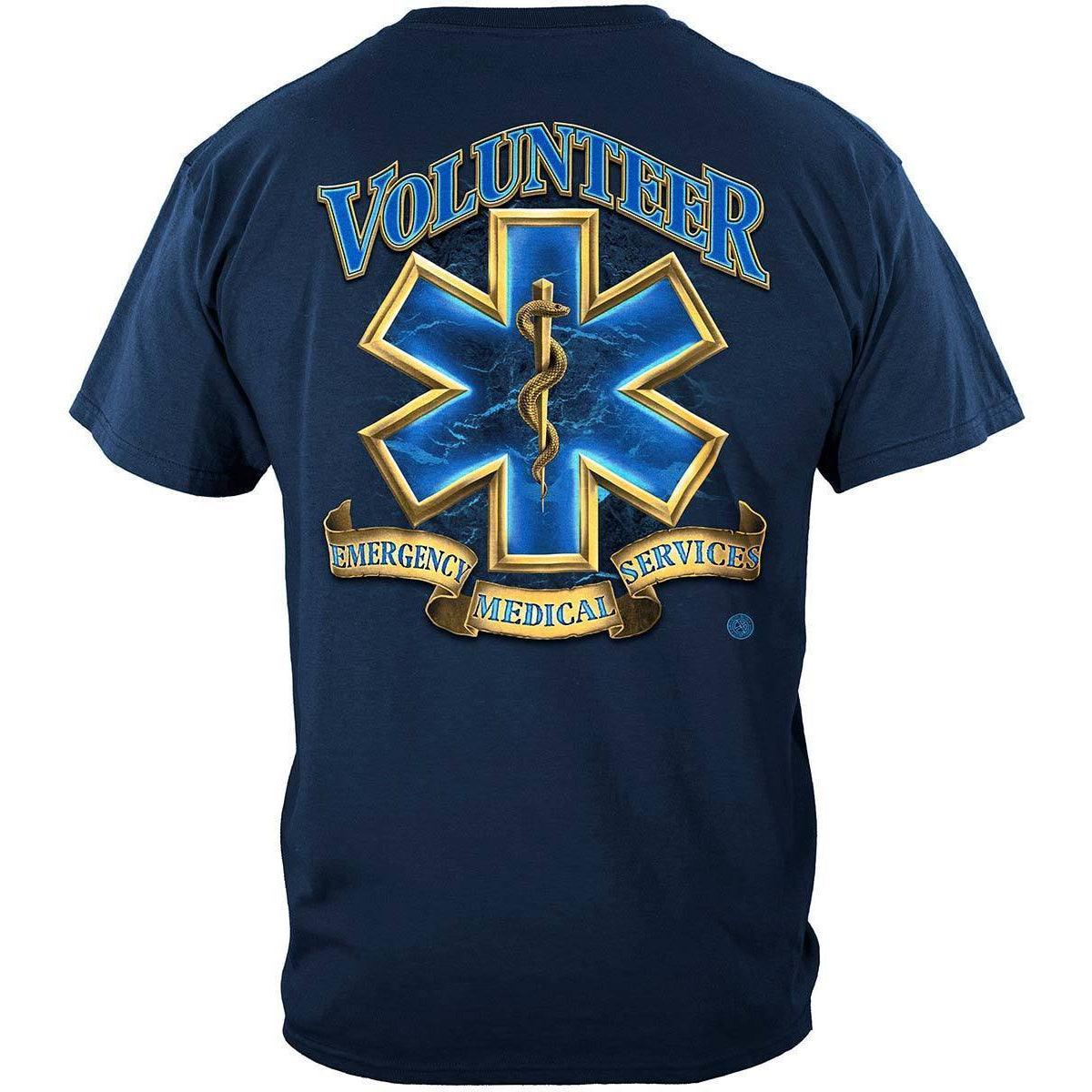 Volunteer EMS Gold Shield Premium T-Shirt - Military Republic