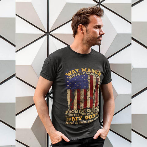Way Maker, Miracle Worker, Promise Keeper - Light in the Darkness T-shirt - Military Republic