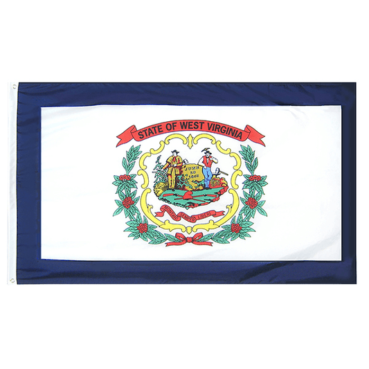 West Virginia State Nylon Outdoors Flag- Sizes 2' to 10' Length - Military Republic