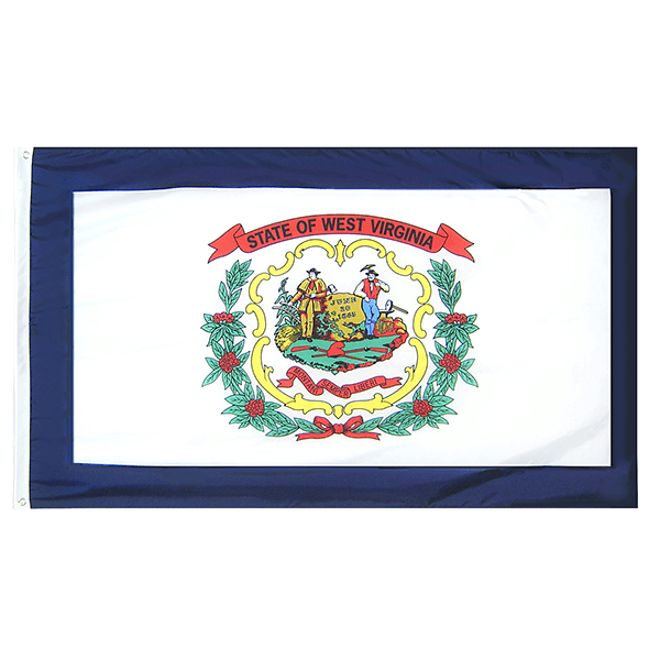 West Virginia State Nylon Outdoors Flag- Sizes 2' to 10' Length - Military Republic