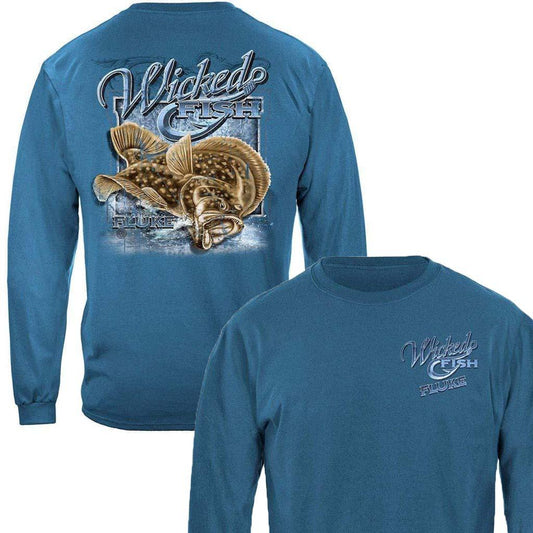 Wicked Fish Fighting Fluke Long Sleeve Shirt - Military Republic